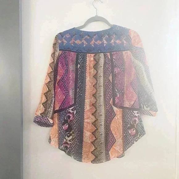 Anthropologie mixed print blouse 2 - Picture 4 of 4